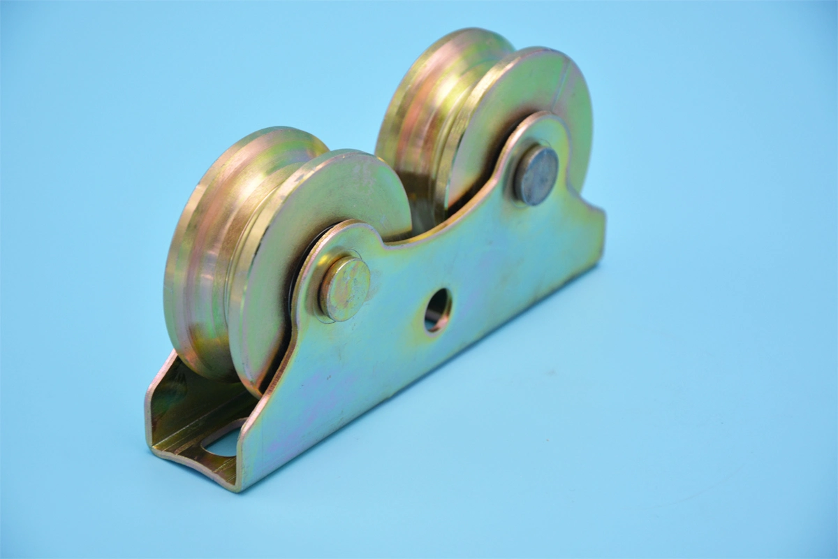 Customized Wholesale/Supplier High quality/High cost performance  Model Metal Sliding Gate Fence Door Bottom Support Caster Wheel Roller Block Pulley-Two Wheels