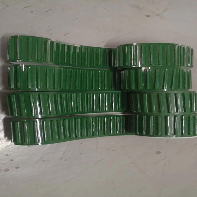 Portable 2.0 Green PVC Conveyor Belt with Cleats Dough Sheeter Belt