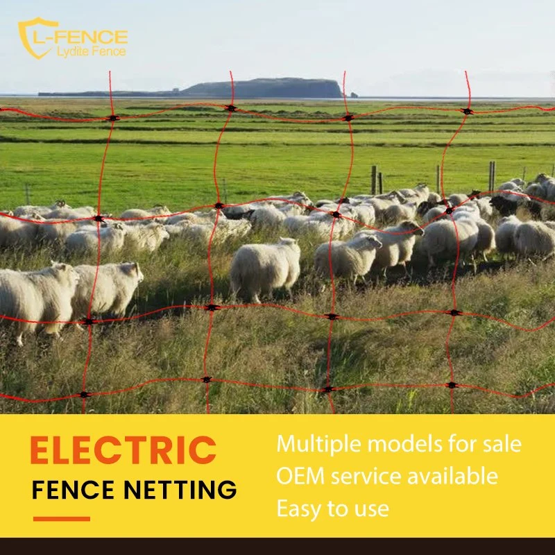 Lydite Custom Double Spikes Poultry Temporary Net Kit Electric Fence Netting with 14 Posts for Chicken/Sheep/Pig/Small Animals