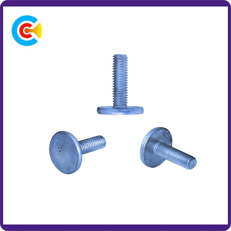 DIN/ANSI/BS/JIS Carbon-Steel/Stainless-Steel Cabeza Plana Hand-Twist no estándar para la construcción de máquina/COCHE/puente
