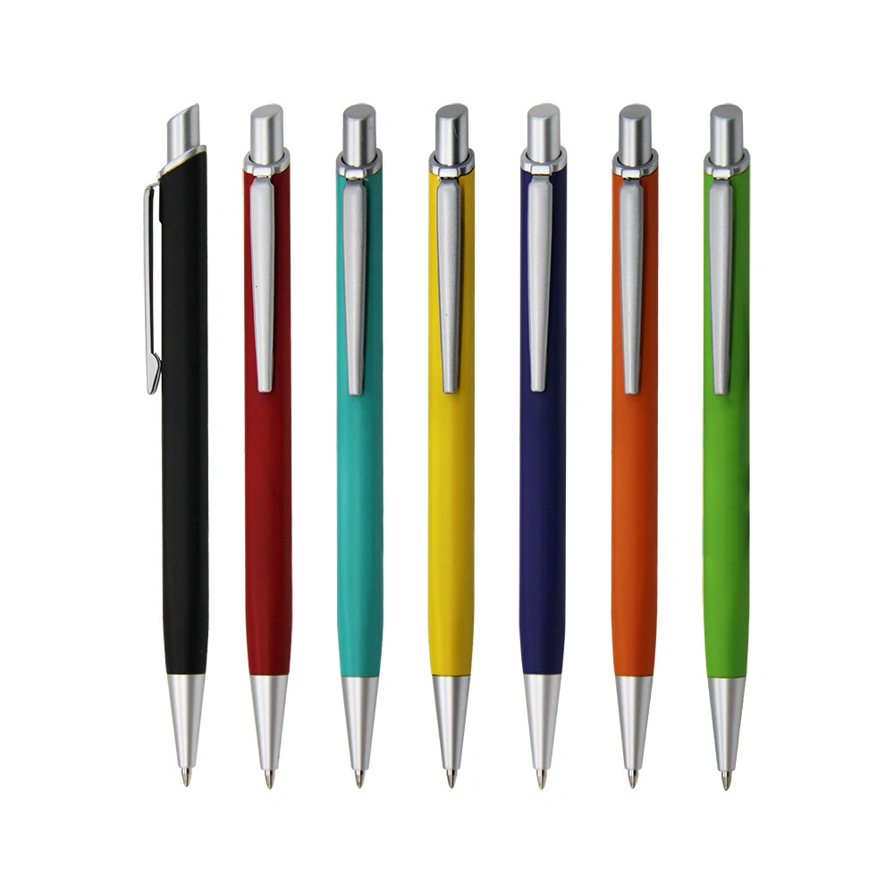 Custom Logo Printed Rubber Square Ball Pen Stainless Steel Pill Shape Premium Ball Pen