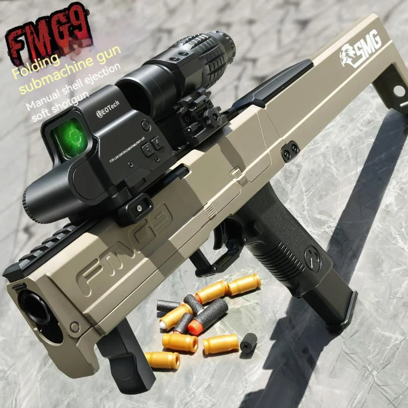 2023 Fmg9 pistolet extérieur pour enfants tir manuel pistolet cible doux Pistolet à jouets en mousse Bullet Blaster pour Garçon