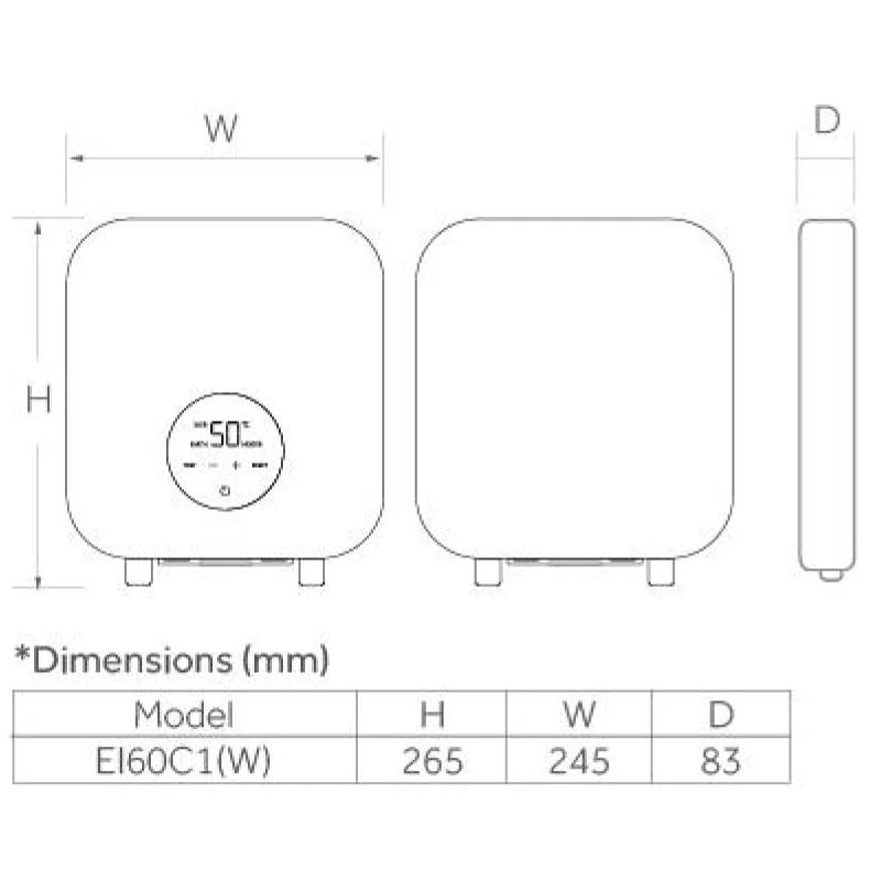 Haier 6kw Energy Saving Household Kitchen Sink Wash Electric Instant Tankless Hot Water Heater Under Sink