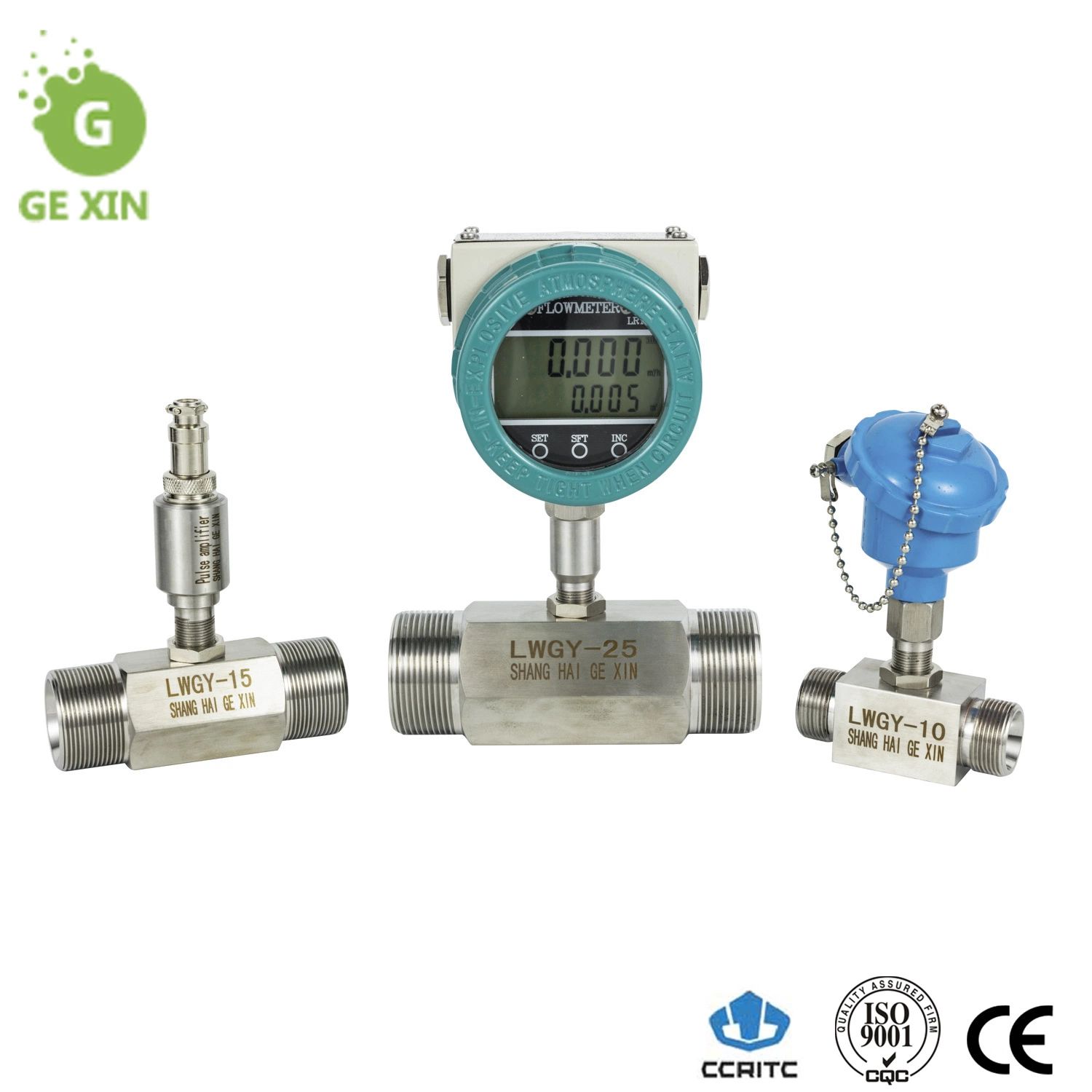 DN10 4-20mA Water Output High Pressure Connection Turbine Flow Meter (مقياس التدفق التوربيني) لخرج الماء بقدرة 4-20