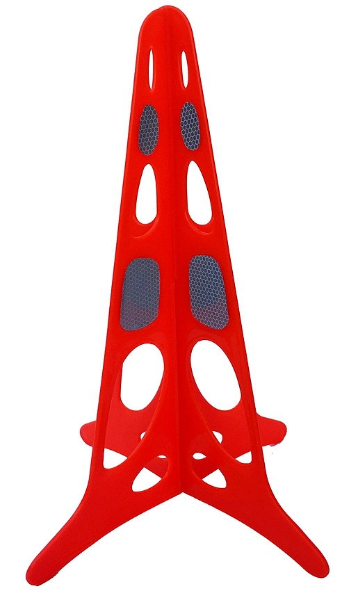 PP Material 45cm Height High Reflective Tape Foldable Traffic Cone