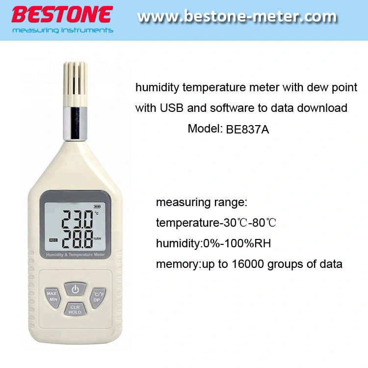 Feuchte- und Temperaturmessgerät Be837A für Großhandel/Lieferant