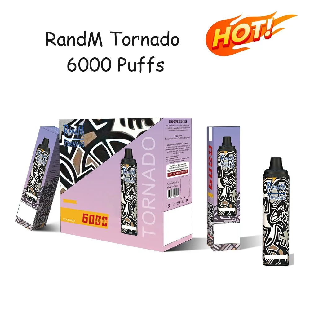 Fumot Original Randm Tornado 6000 E Cigarette Rechargeable RGB LED Disposable/Chargeable Vape