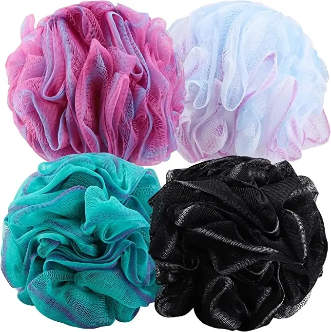 Bath Shower Loofah Sponge Exfoliating Body Scrubber 75g/PCS Pouf Bath Sponges