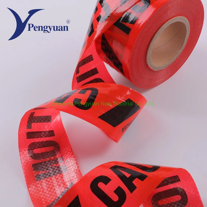 Printed PE Woven Fabric Laminated PE Caution Tape Traffic Barrier Tape