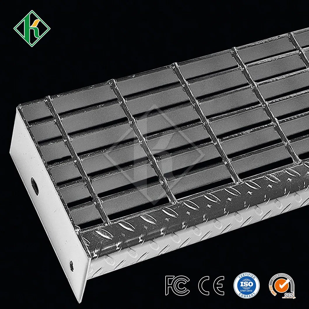 Kaiheng Decorative Steel Stair Tread Manufacturers Galvanized Standard T4 Steel Stair Tread China T1 Type Stair Step Tread