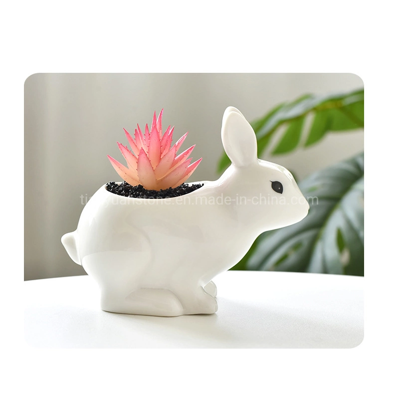 Ceramic Small Animal Succulent Plant Pot for Home/Office