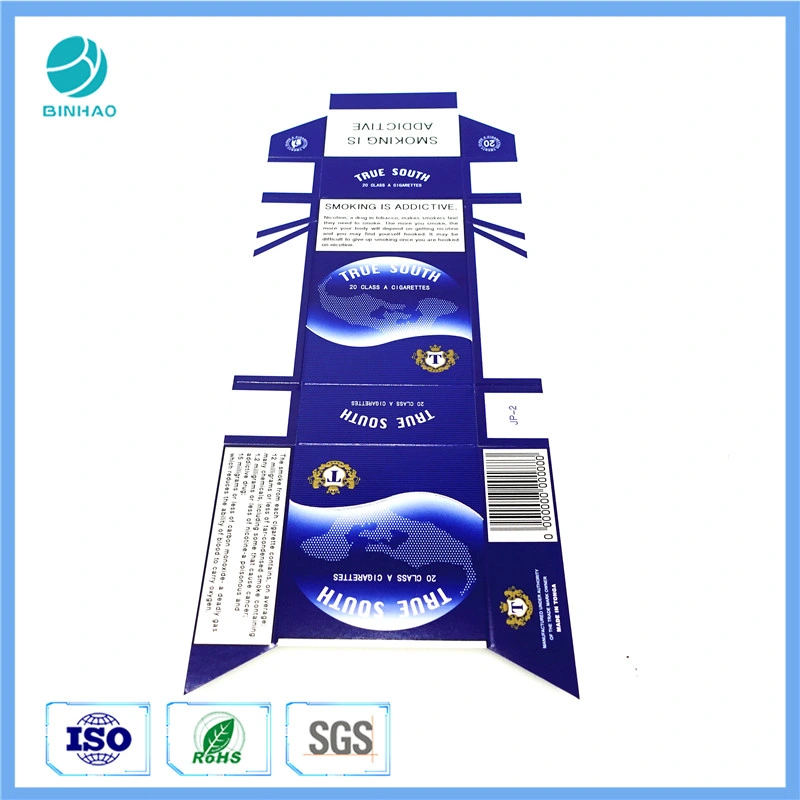 Blue Color Custom Cigarette Box for Tobacco Package Materials