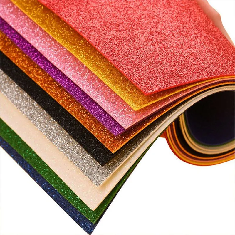 Cheap Manufacturer A4 Shining Colour Colorful Craft Glitter EVA Foam