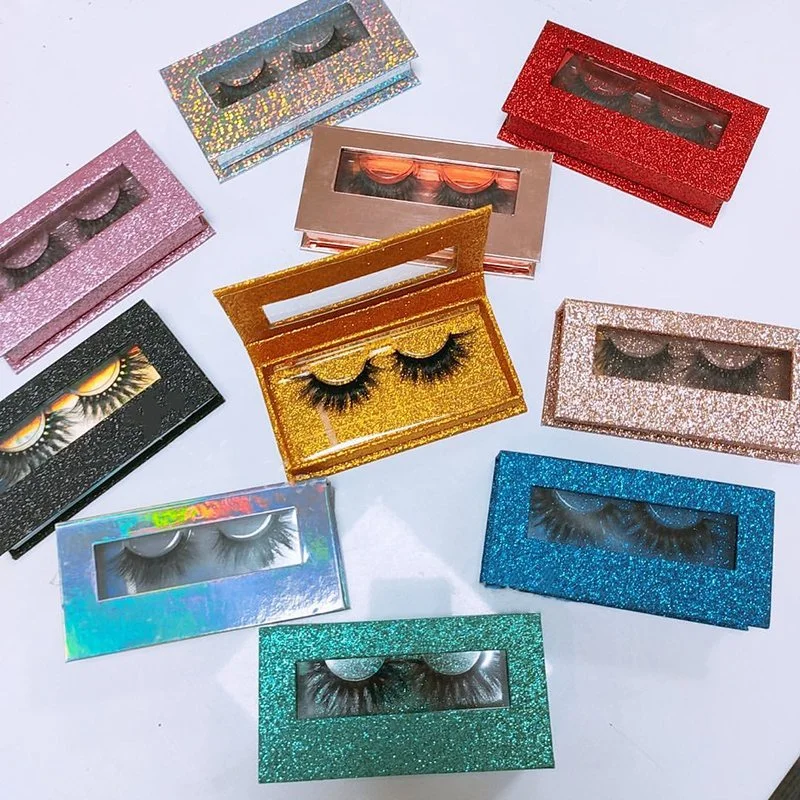 25mm Faux Mink Eyelashes Wholesale/Supplier Private Label Custom Eyelash Packaging Box