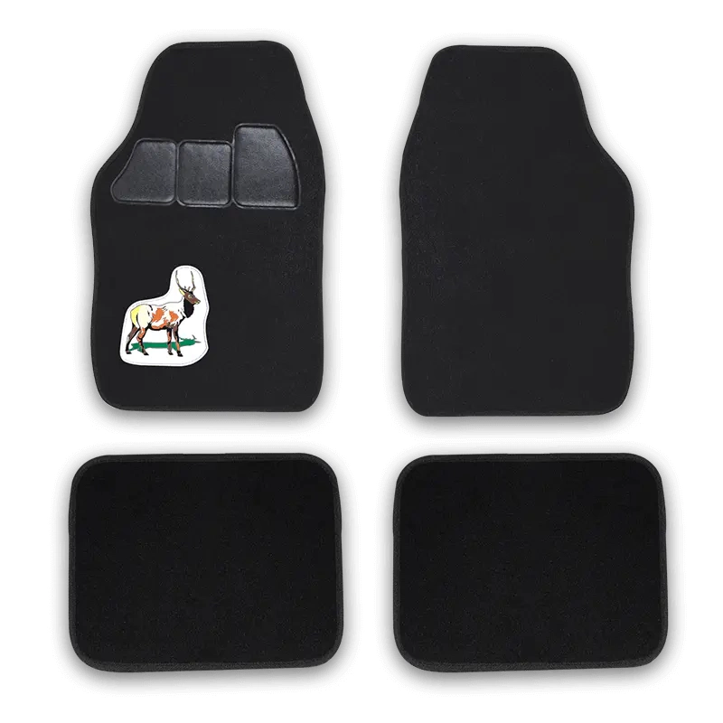 Car Carpet Non-Slip Endurable Rubber Car Floor Mats 4 Pieces for Car