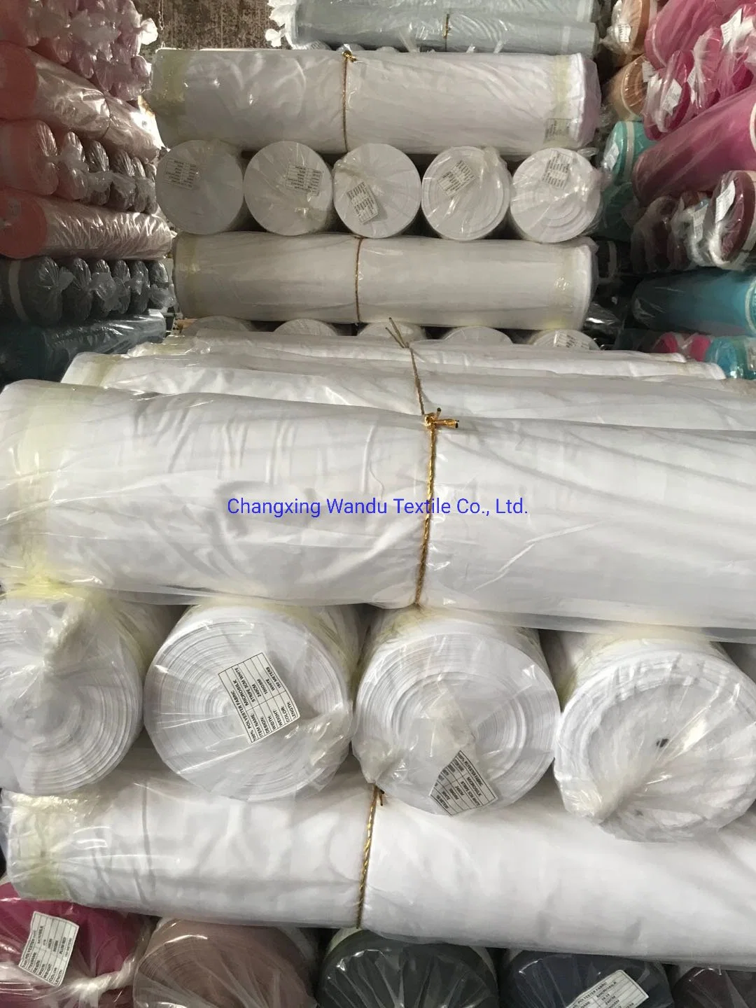 Gewebe China, das in Länder in The Middle East, gebleichtes Bedsheet Vier-Stück Hotel exportiert wird, gibt Polyester-Gewebe Changxing Wandu Gewebe 100% an