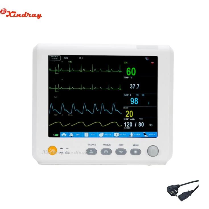 12.1 polegadas Parâmetro Multi Monitor de Pressão Arterial Não Invasiva adequados para a enfermaria da sala de operação e outros ambientes