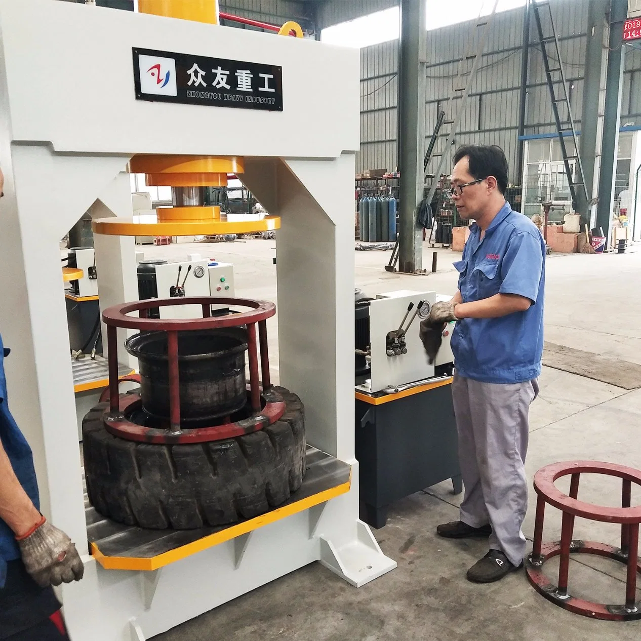 120t 160t Forklift Solid Tire/Tyre Changing Press Machine