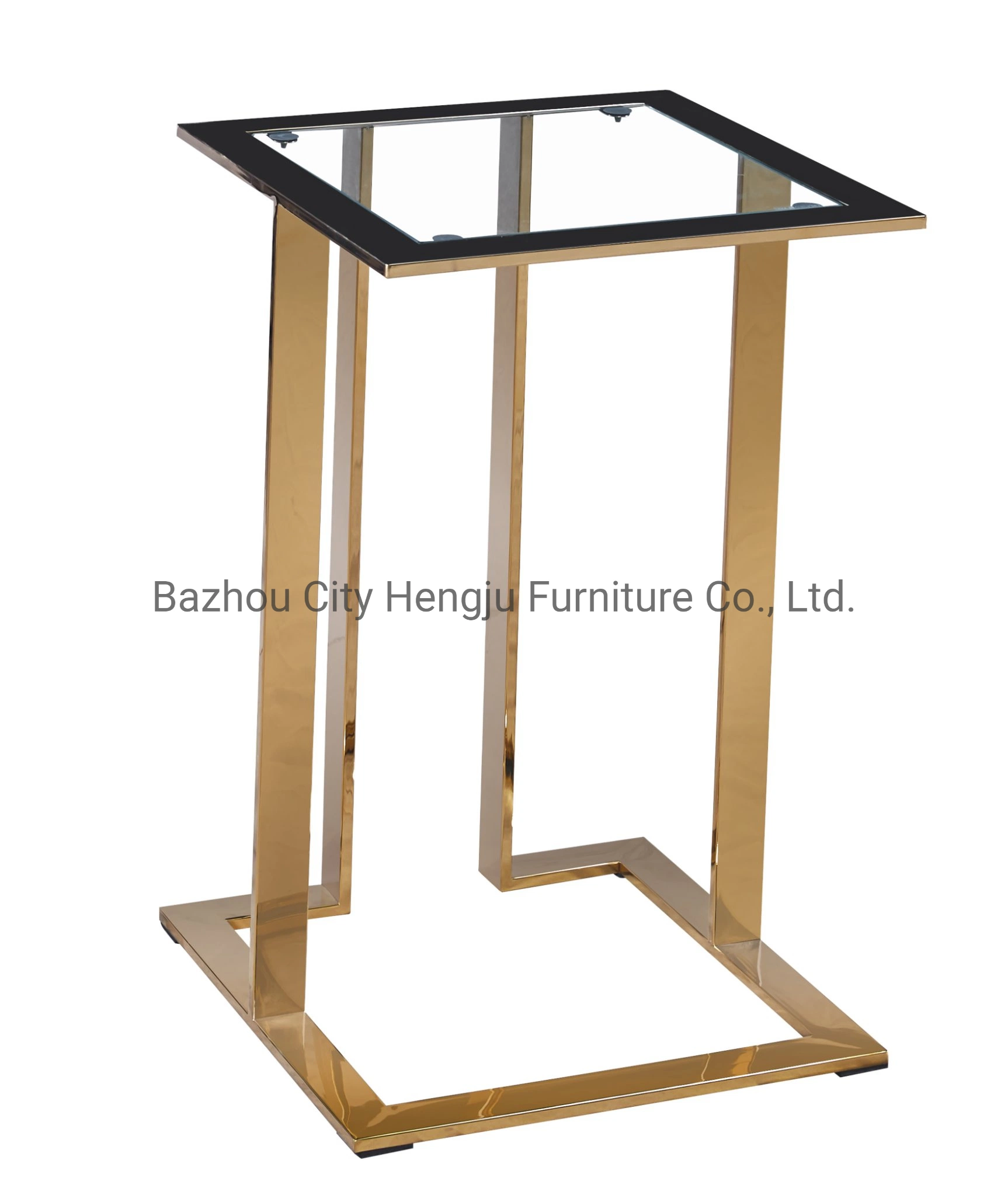 Stainless Steel Table Suit Living Room Furniture Glass End Tables Sofa Table Side Table Bedroom Table Wedding Table