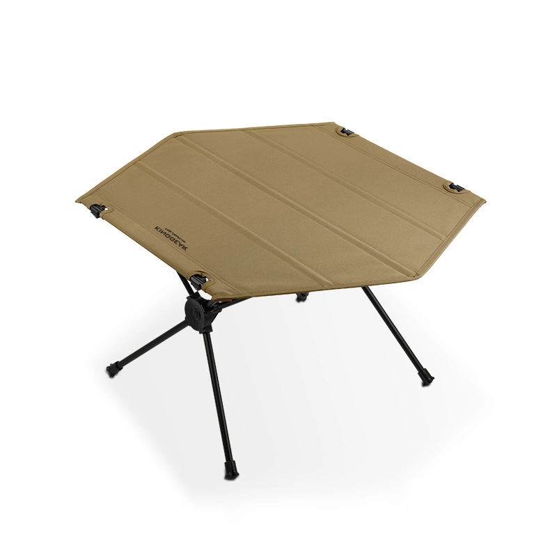 Kinggear Outdoor Camping Portable Aluminum Frame Hexagon Camping Table