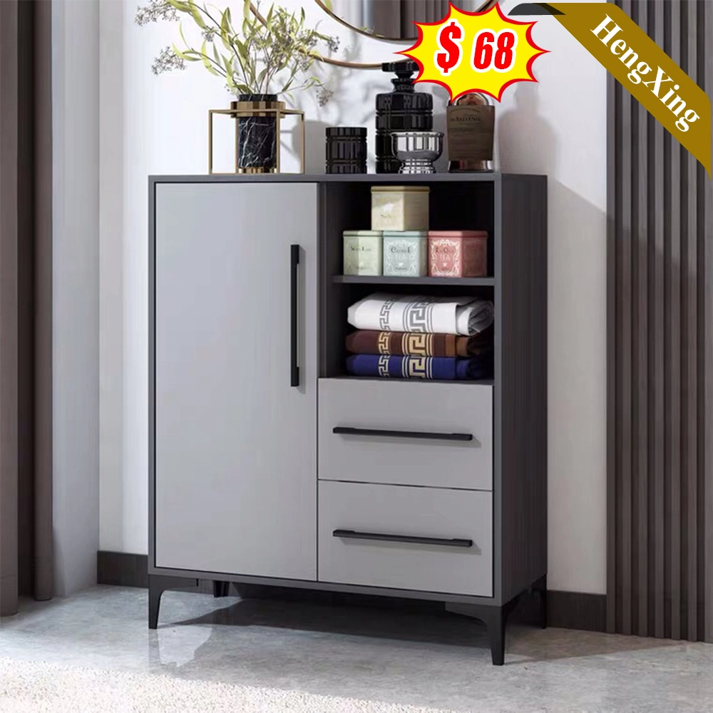 Modern Grey Wood Storage Cabinet Coffee Tables Kitchen Sideboard Dining Buffet Table Home Furniture Set