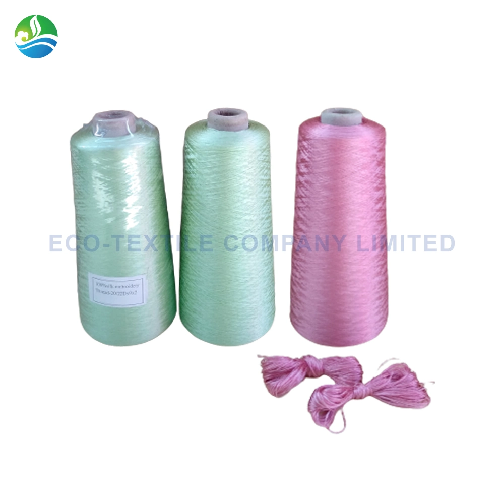 China Eco-Textile High Twist Degummed Silk Filament Sewing Threads