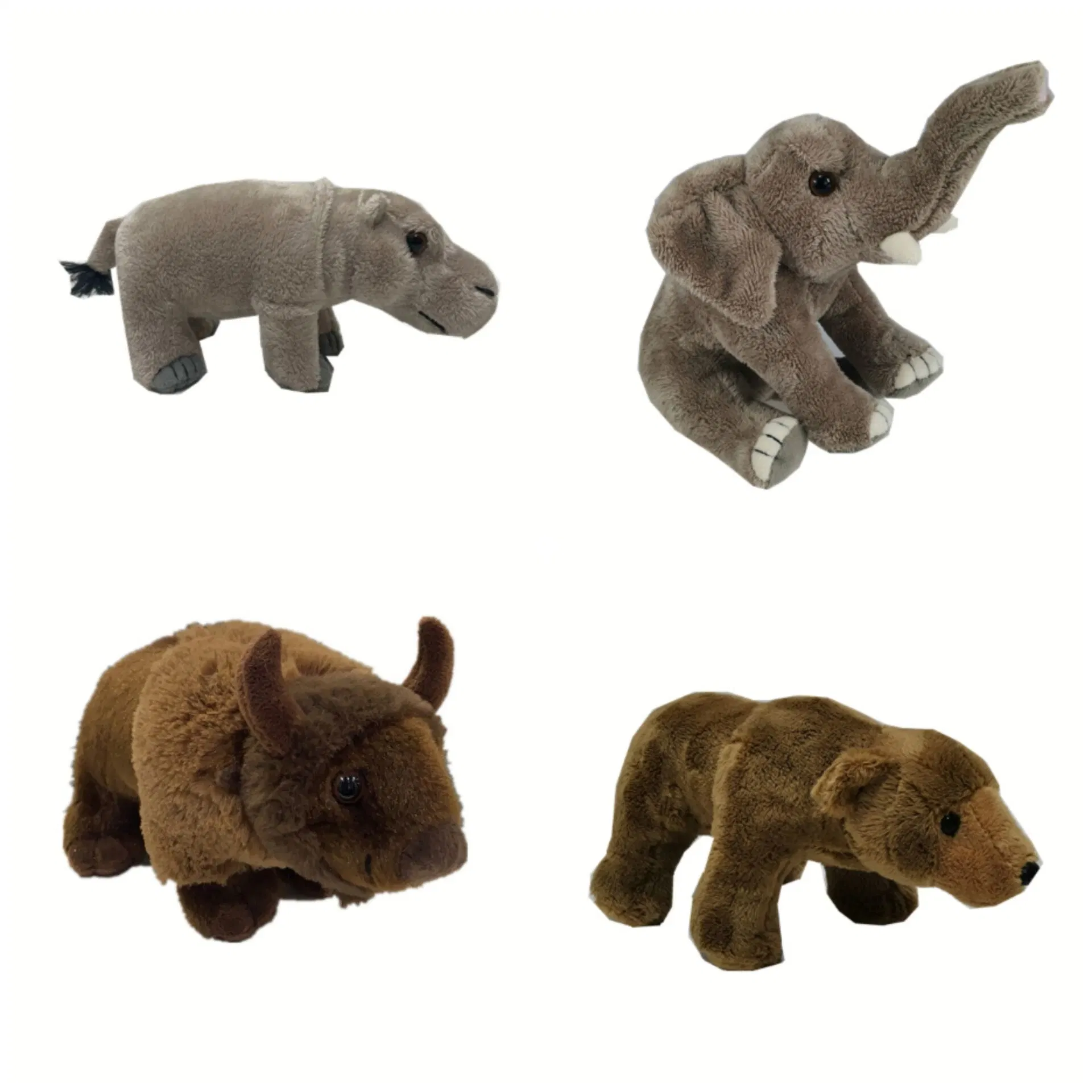 OEM de material reciclado Peluches Peluche ecológica a los animales salvajes con certificado de GRS.