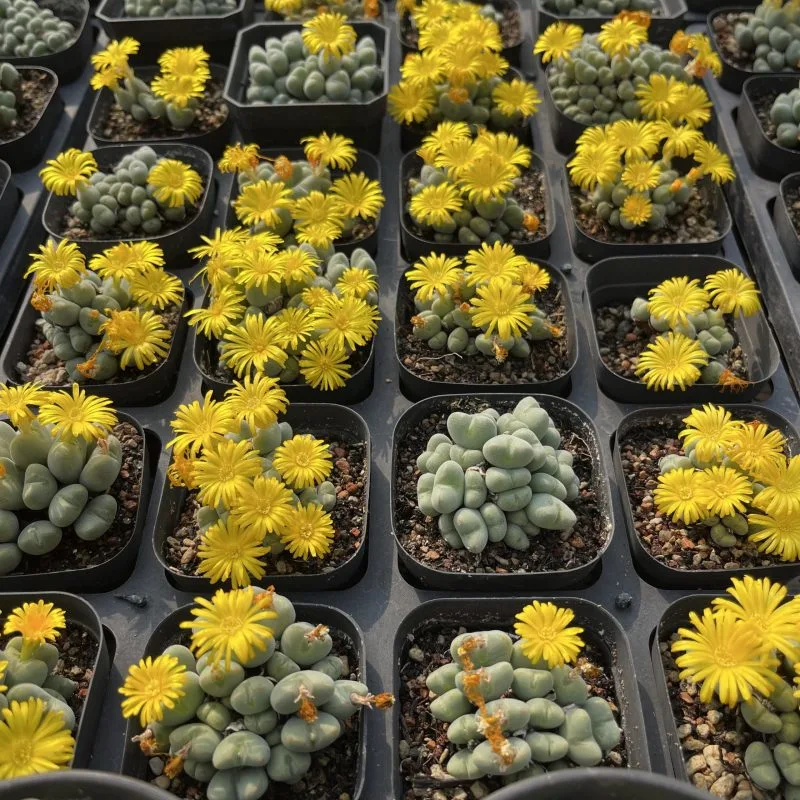 Dudu rara Mini vivero Conophytum Bilobum 5-20Natural de la cabeza de la planta suculenta en vivo