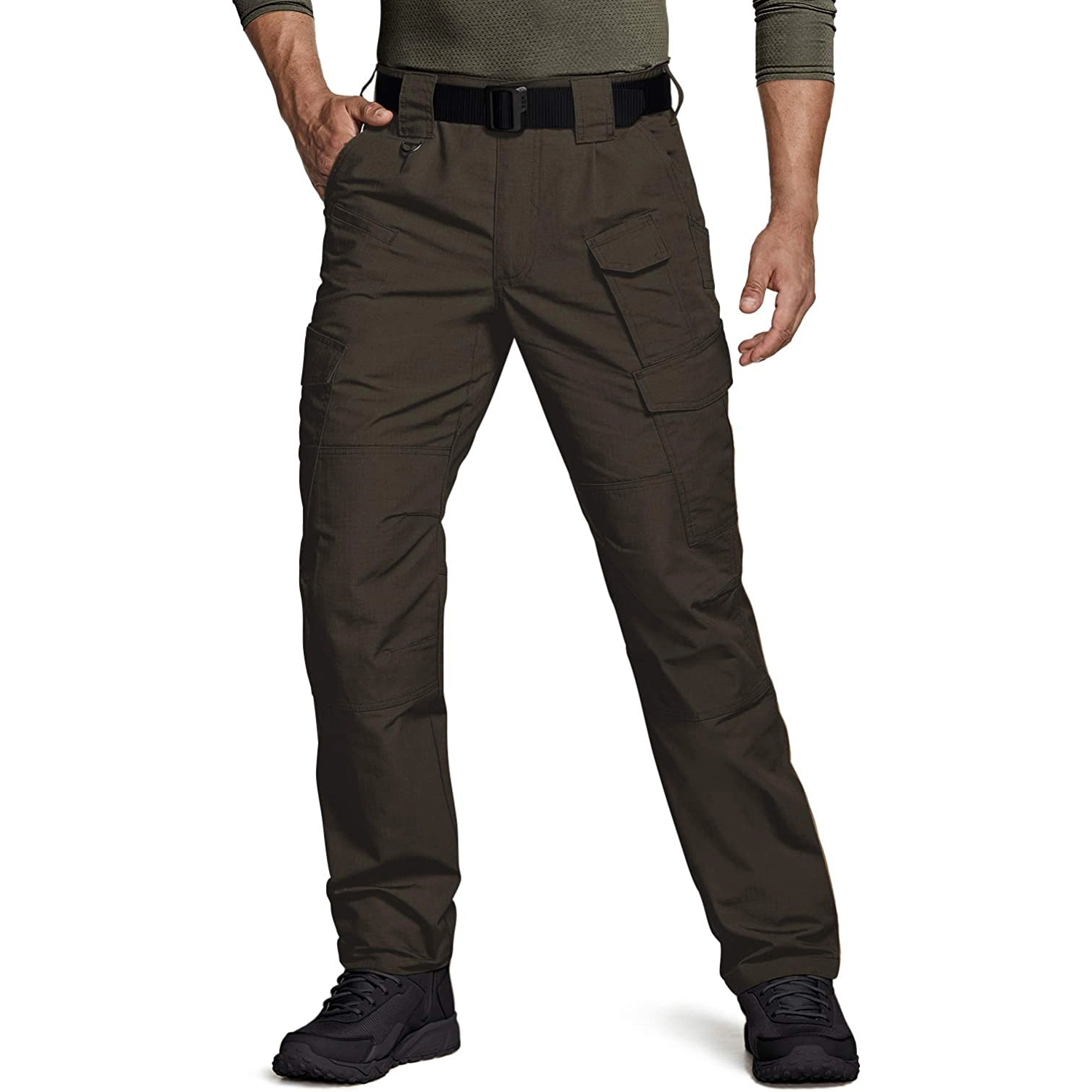 Outdoor Apparel Men&prime; S Tactical Pants, Water Repellent Ripstop Cargo Pants, Lightweight EDC Hiking Work Pants