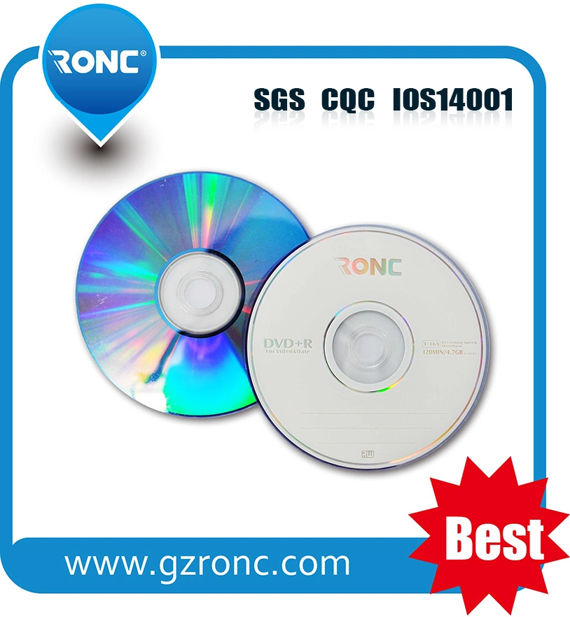 قرص DVD فارغ ترويجي سعة 4.7 جيجابايت مع حزمة 50 PCS Shrinklفاف