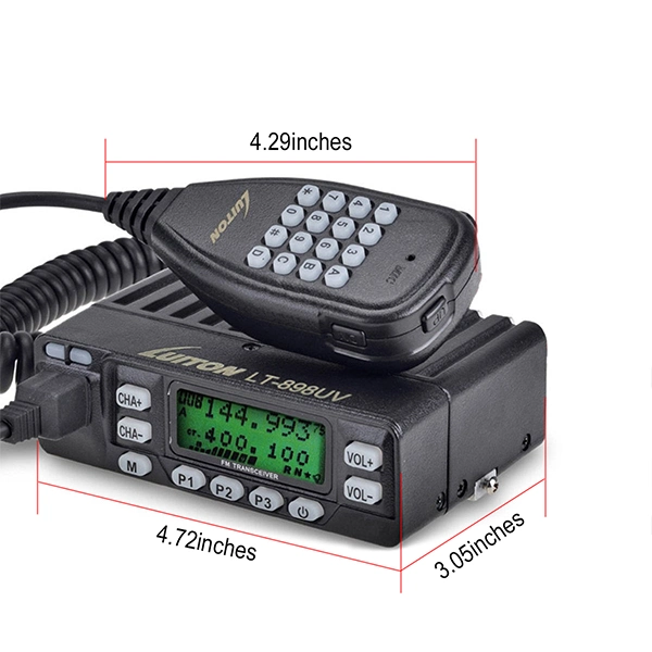 راديو محمول مزدوج النطاق Lt-598UV راديو السيارة 200قناة 75W