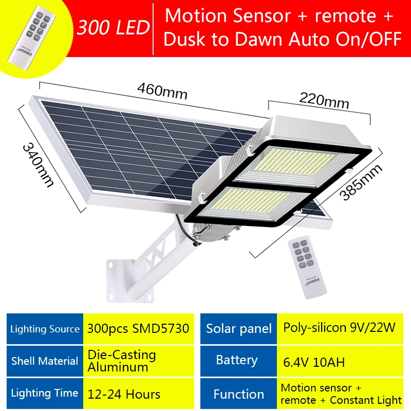 IP65 High Powered Waterproof All in One/Integrated Energy Saving Solar LED Street Light 4work Modes with Timing and Lithium Battery for Garden Park