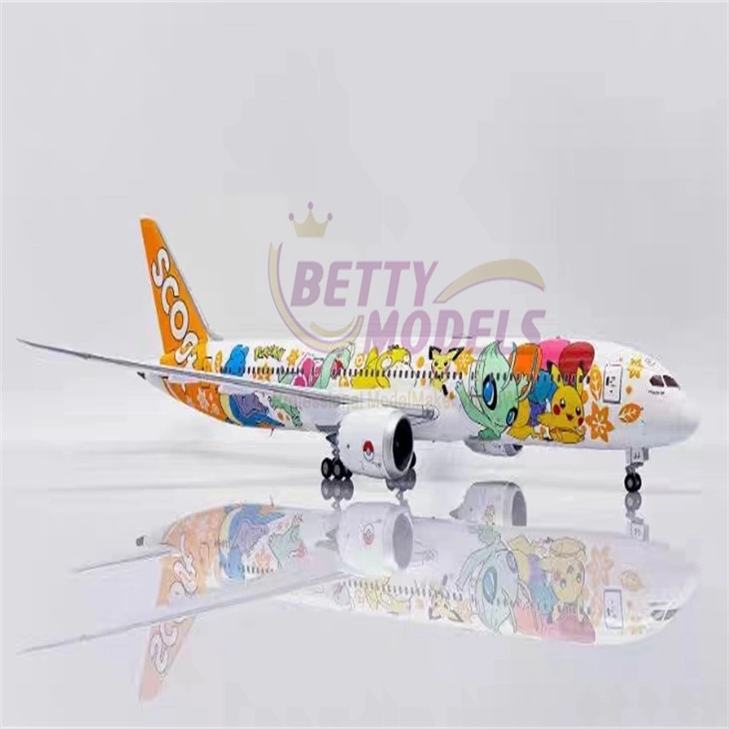 Modelo de oferta de liga em liga leve à escala de avião B787 com detalhes elevados personalizados Pintura