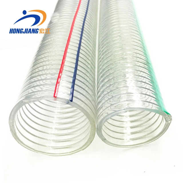 China Factory Transfer Chemical Liquids Transparent PVC Spiral Steel Wire Reinforced Hose