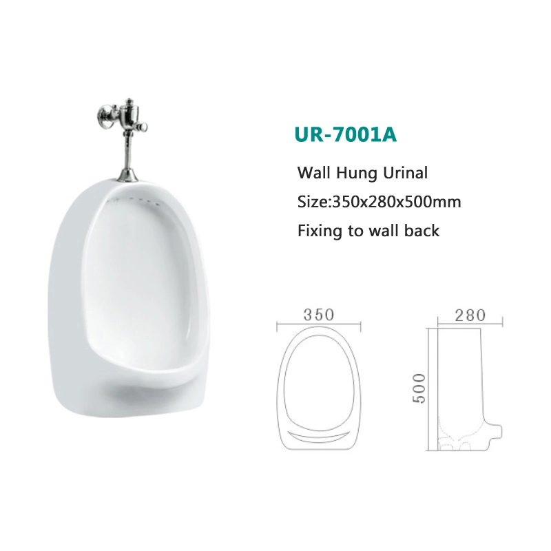 Baño Hotel White Square Sanitary Ware Ceramic Urinal montado en pared Urinal para hombres lavabo Urinals
