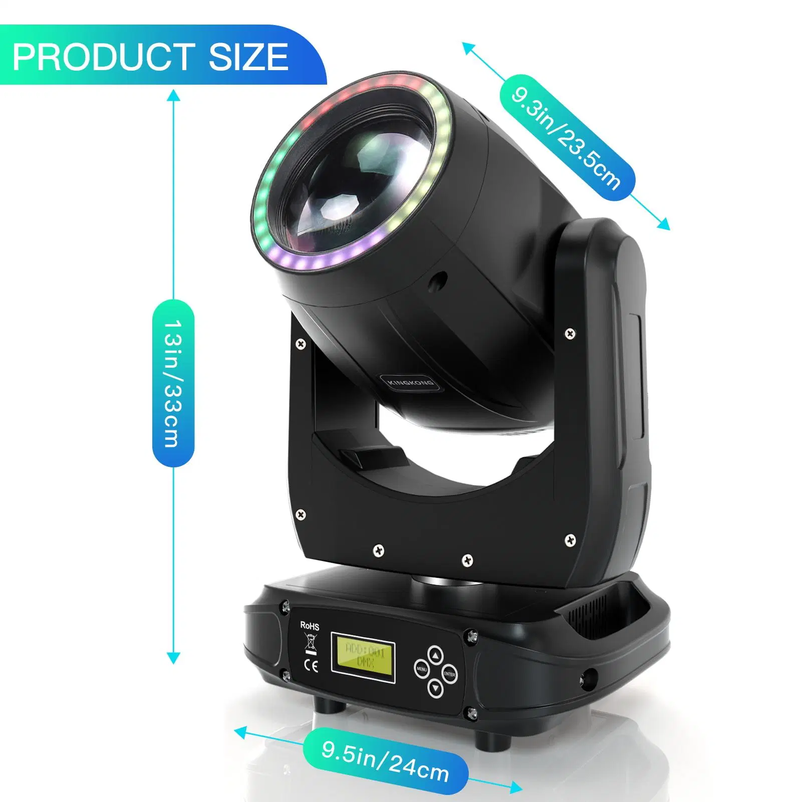 New LED Moving Head Light Ultra Brightness Rainbow Beam and Pattern Light