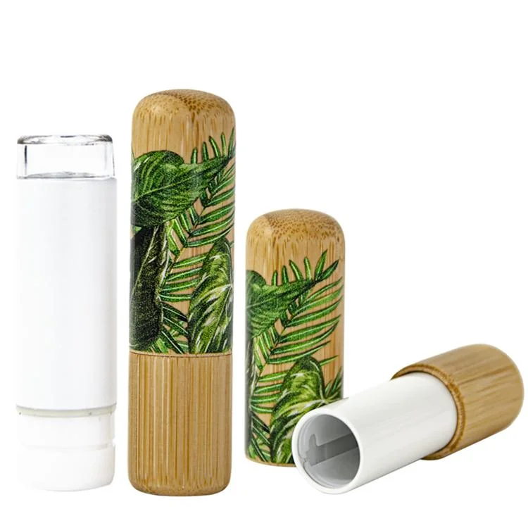 Pack de batom ecológico Vintage exclusivo para OEM personalizado, Bamboo Cosmetic Embalagem