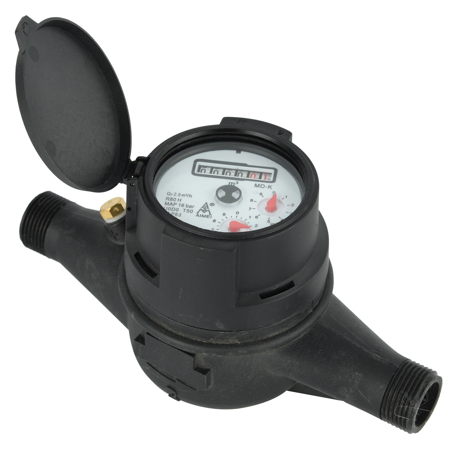 Concentric Super Dry Type Plastic Cold Water Meter with MID Certificate