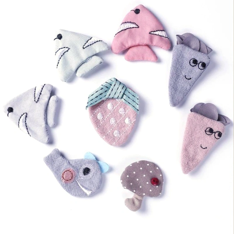 Korean Cartoon Cloth Dolls, Fish, Strawberry, Mushroom, Clothing Accessories Filled with Cotton