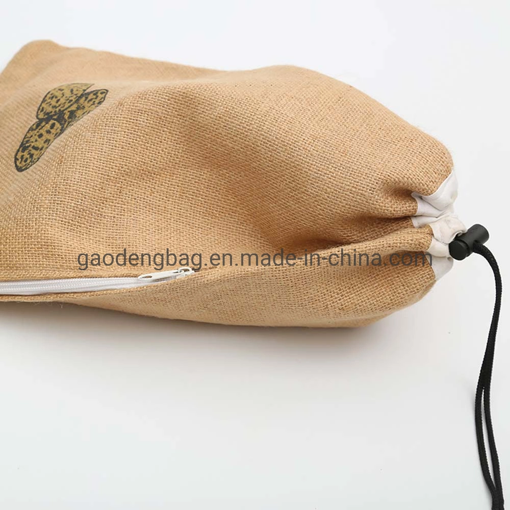 Natural PE Coating Lamination Burlap Jute Shopping Bag