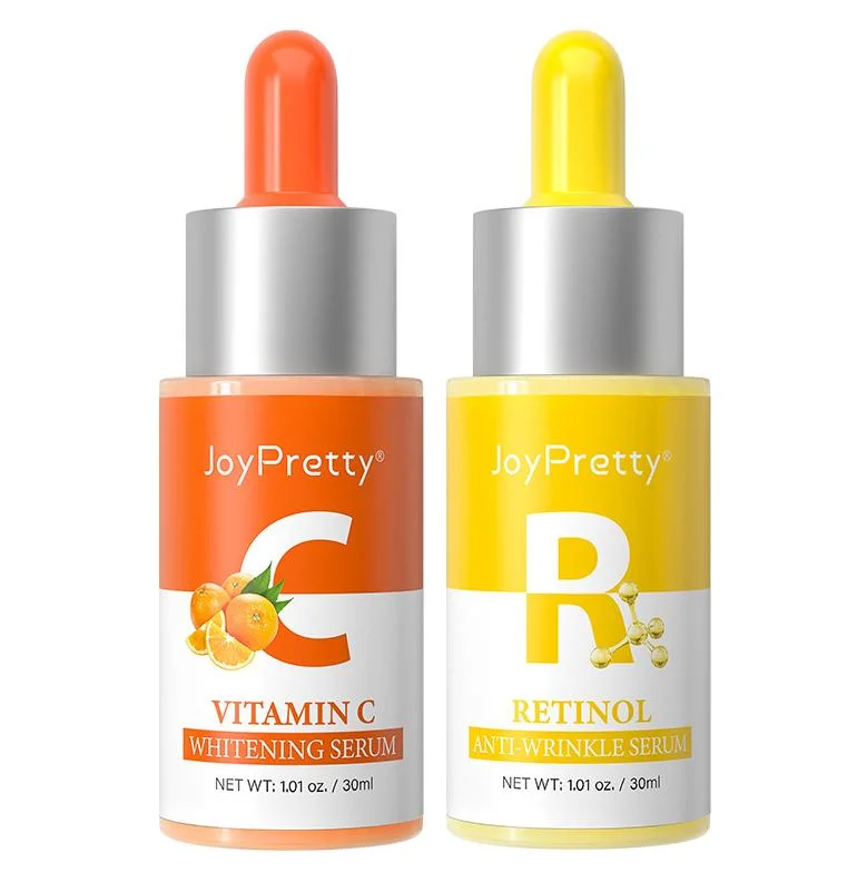 Private Label Retinol Vitamin C Hautpflege Serum zur Hydrierung Falten Tag und Nacht Whitening Serum Hautpflege-Set