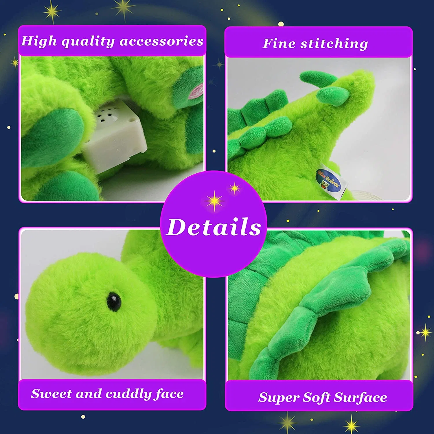 Baby Plush Toy LED Luz Tortuga durmiente rellena