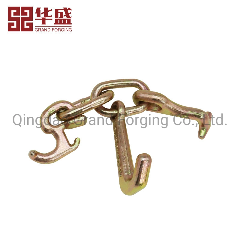 Heavy Duty G70 Yellow Galvanized Welded Safety Chain Link Ring R J T Hooks