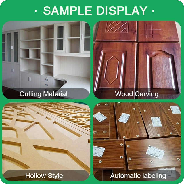 Cabinet Design Multi-Spindles Atc Furniture Carving Labeling Equipment Automatic Woodworking 3D Wood Cutting CNC Nesting Machine with Double Table