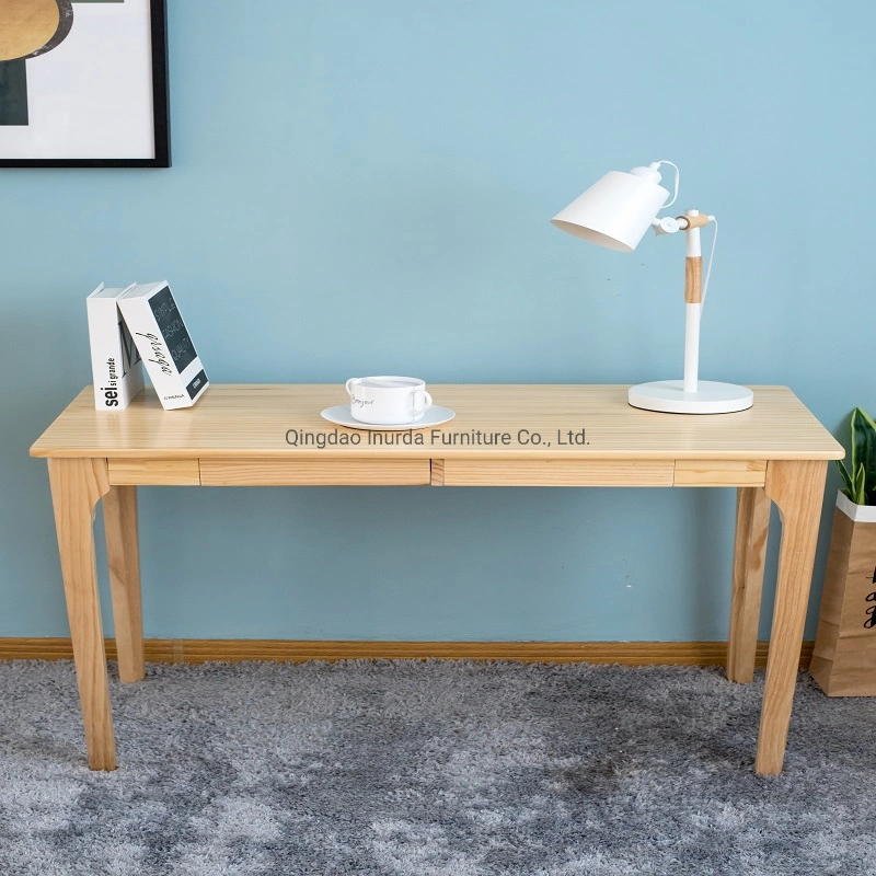 Simple Office Furniture with Drawers for Pine Solid Wood Desk in The Study