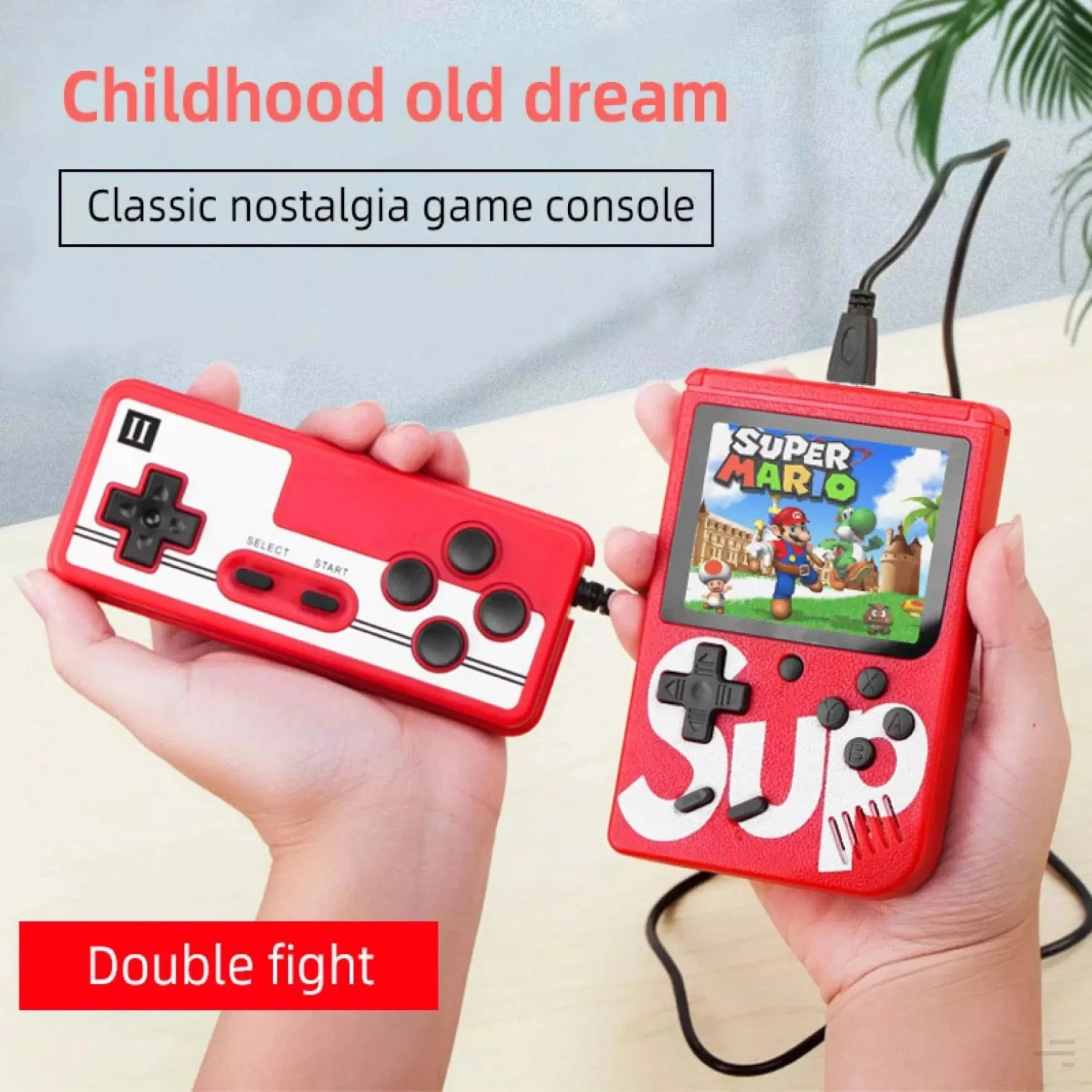 Lecteur de jeux vidéo prix d'usine portable Retro console de jeu Mini-manette de jeu de poche intégrée pour les jeux classiques 400 pour enfants