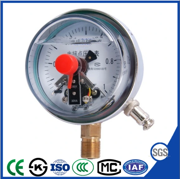 Axial Vibration Resistant Manometer Pressure Gauge with Electric Contact