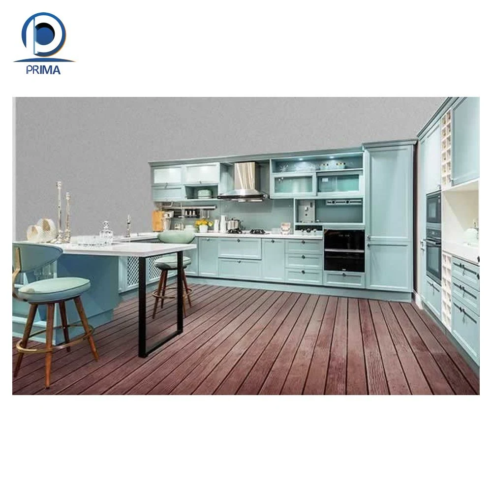 Prima Kitchen Cupboard Wood Furniture Glossy Modern Furniture Kitchen Cabinet