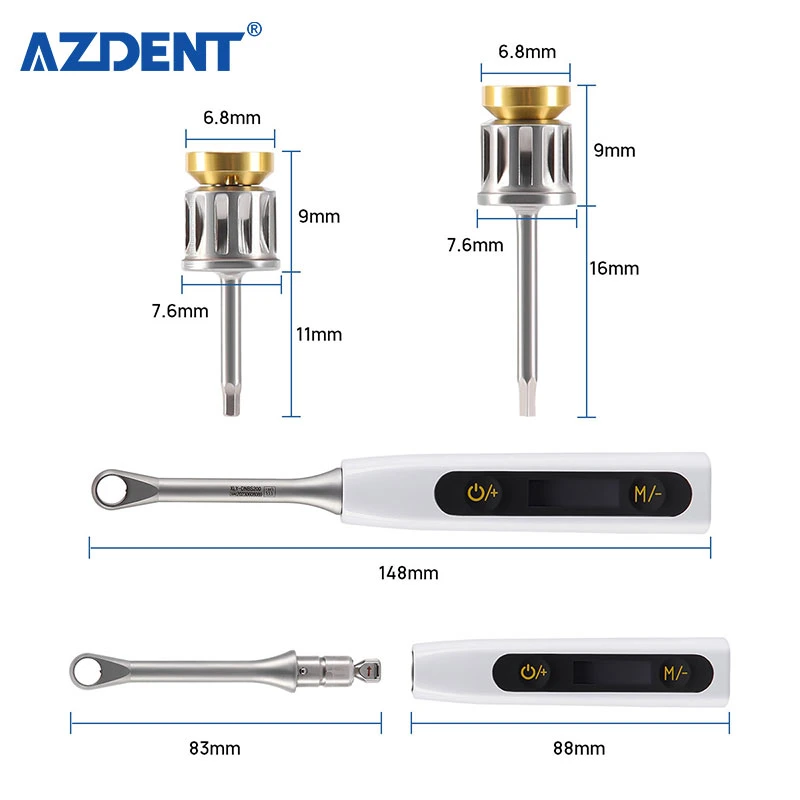 Hot Selling Stainless Steel Dental Implant 16*Torque Screw Drivers and 1*Wrench Kit