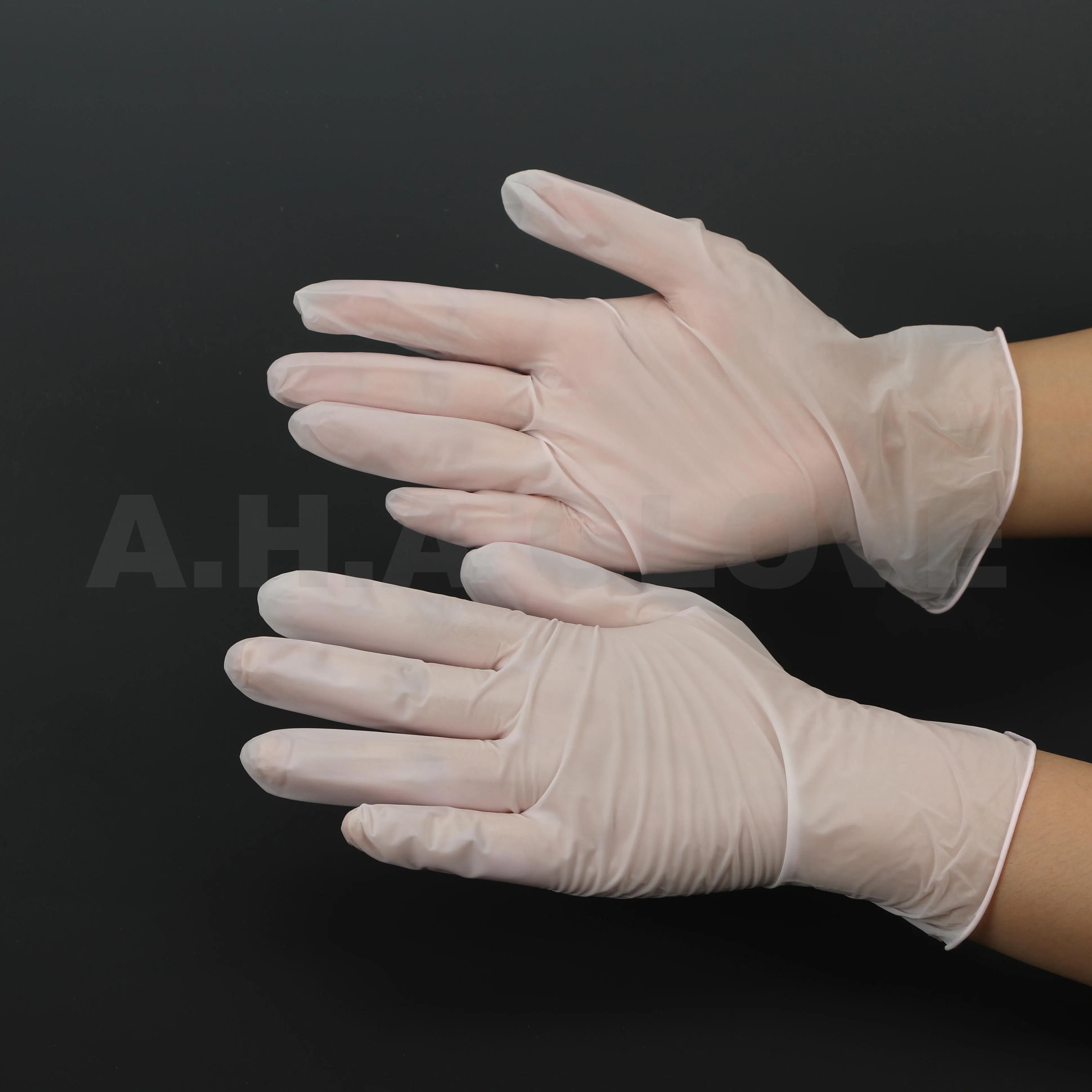 Tattoo Salon Beauty Use Industry Pink Disposable Vinyl Protective PVC/Nitrile Gloves
